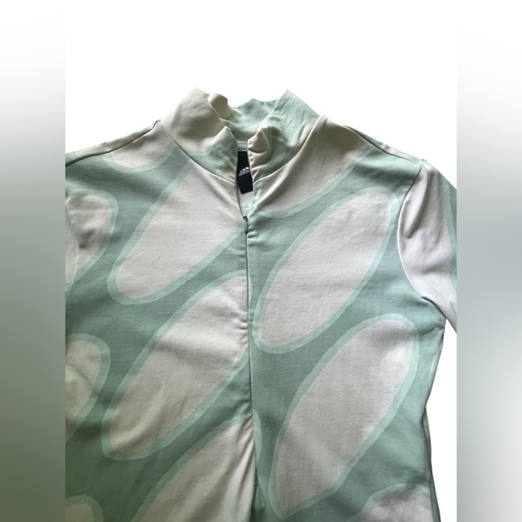 Adidas Marimekko Light Green and White Zip Up Bodysuit in Size Small - Picture 11 of 16